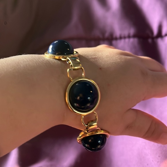 Vintage Monet Enamel Link Bracelet - Picture 3 of 12